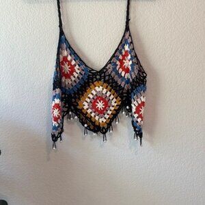 Colorful Crochet Women's Top
